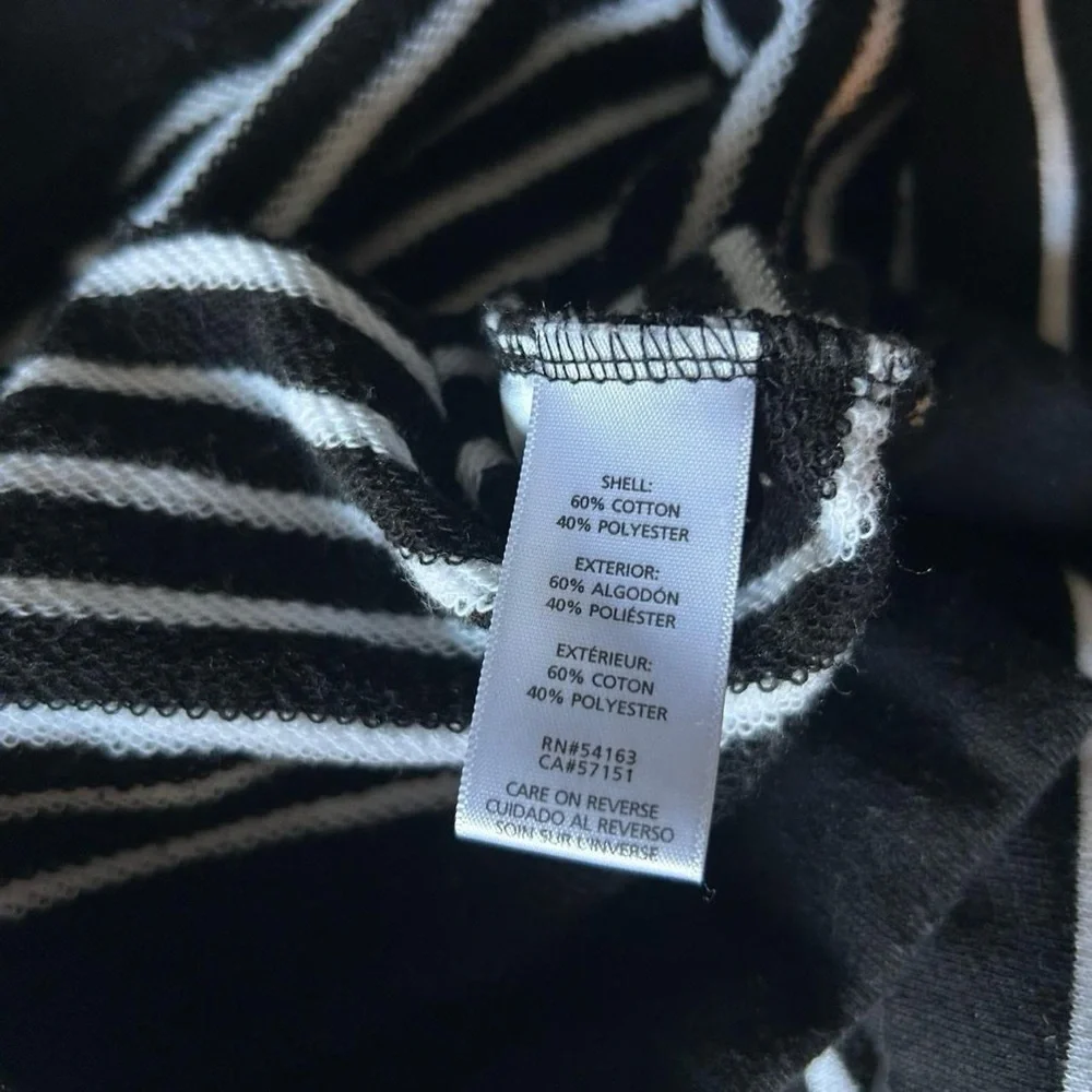 Karl Lagerfeld Striped Hoodie – XS – Iconic Sunglasses Embroidery – Super Soft!